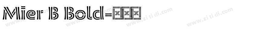 Mier B Bold字体转换